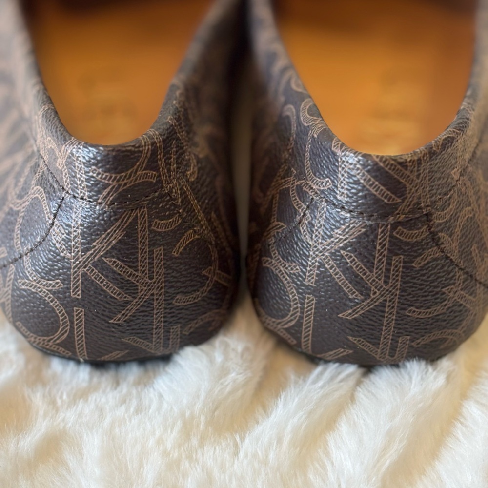 Calvin Klein Dark Brown Monogram Loafers - Picture 3 of 5